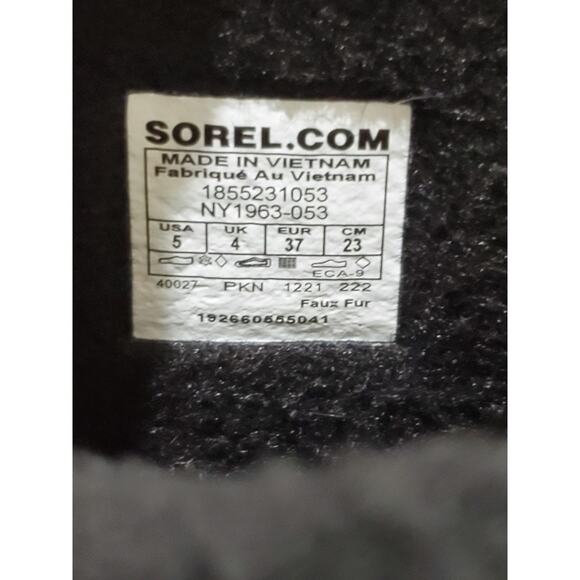 SOREL Caribou fleece-trimmed nubuck and rubber snow boots Women's Size 5 - Picture 7 of 9
